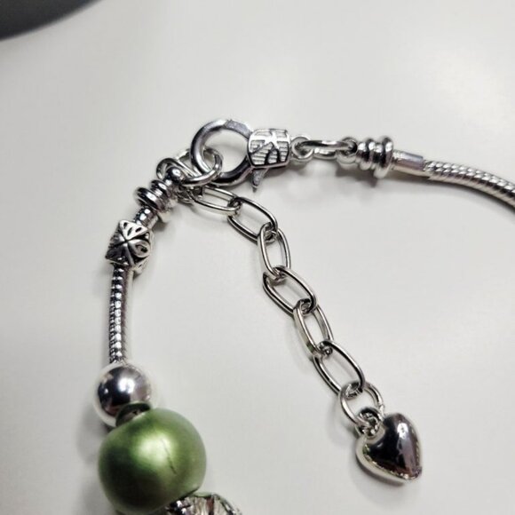 NWT Pandora Style Charm Bracelet Space Rocket Astronaut Enameled Charms Medium - Picture 7 of 12